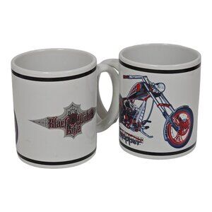 American Chopper Coffee Mugs (2) Black Widow Bike Orange County OCC Memorabilia